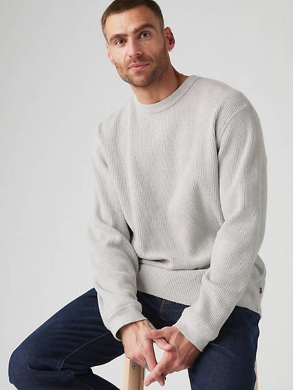 Levi's Long Sleeve Relaxed Thermal Tee - Men's - 2XL - Grey